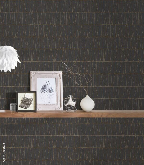 A.S.Creation Vliestapete gold schwarz anthrazit B/H/D: ca. 53x1005x8,4 cm – Bild 4