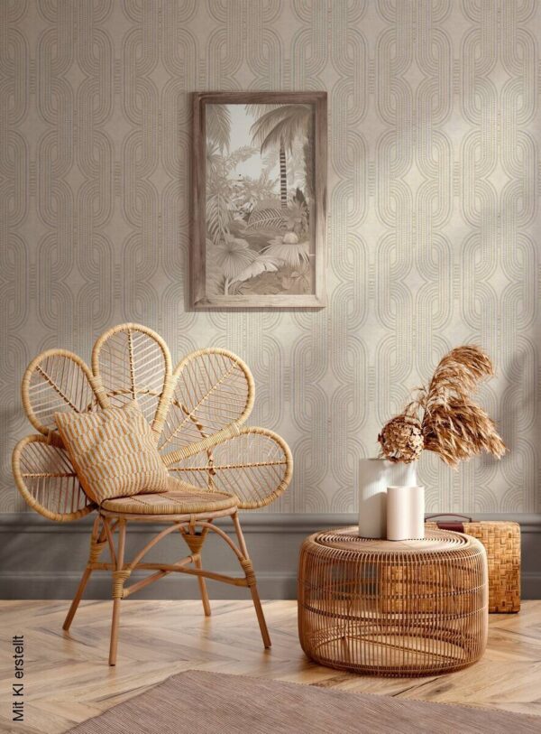 A.S.Creation Vliestapete grau beige B/H/D: ca. 53x1005x9,5 cm – Bild 5