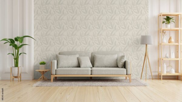 A.S.Creation Vliestapete grau creme weiß B/H/D: ca. 53x1005x9,3 cm – Bild 3