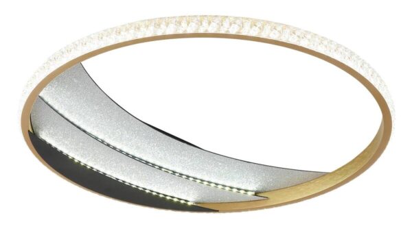 GLOBO Deckenleuchte schwarz gold klar Metall Aluminium Kunststoff H/D: ca. 6x41 cm 1 Brennstellen – Bild 5