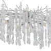 GLOBO Deckenleuchte klar silber Metall Glas B/H/L: ca. 55x45x100 cm E14 10 Brennstellen – Bild 3