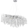 GLOBO Luster gold amber klar Metall Glas B/H/L: ca. 50x120x120 cm E14 12 Brennstellen – Bild 3