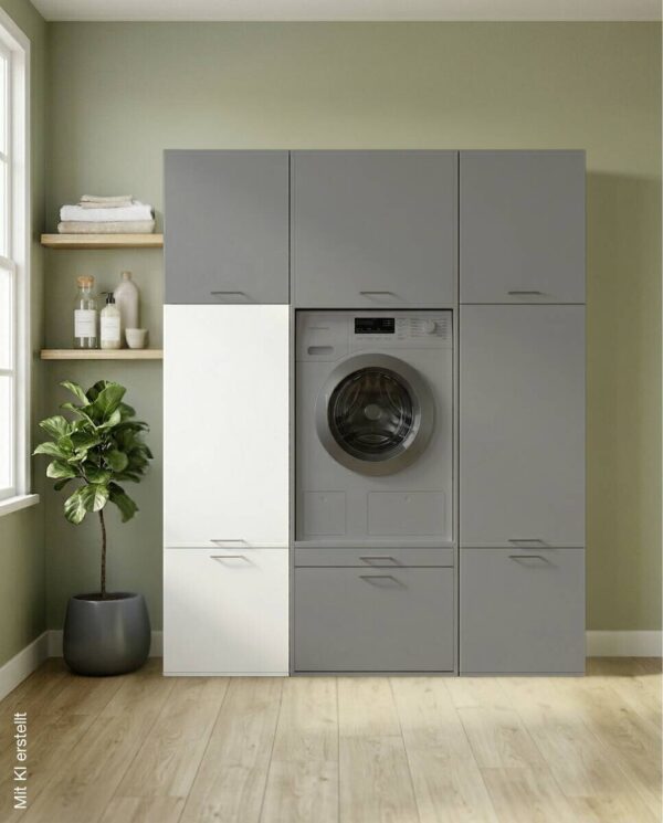 Washcab Aufbewahrungsschrank WCVR142 weiß B/H/T: ca. 50x142x67,5 cm – Bild 4