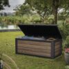 Keter Kissenbox Holzoptik Kunststoff B/H/L: ca. 72,4x64,4x155 cm – Bild 2