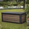 Keter Kissenbox Holzoptik Kunststoff B/H/L: ca. 72,4x64,4x155 cm – Bild 3