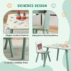 ZONEKIZ Kinder Sitzgruppe grün Kiefer B/H/L: ca. 60x44x60 cm – Bild 4