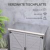 Outsunny Gartenschrank grau Stahl B/H/L: ca. 43x92x79 cm Outsunny Gartenschrank grau Stahl B/H/L: ca. 43x92x79 cm – Bild 2