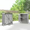 Outsunny Gartenschrank grau Stahl B/H/L: ca. 43x92x79 cm Outsunny Gartenschrank grau Stahl B/H/L: ca. 43x92x79 cm – Bild 4
