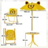 AIYAPLAY Garten-Kindersitzgruppe gelb Polyester B/H/L: ca. 49,5x50x49,5 cm – Bild 5