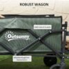 Outsunny Gartenwagen grün Polyester B/H/L: ca. 46x92x114 cm – Bild 4