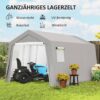 Outsunny Gerätezelt hellgrau Kunststoff B/H/L: ca. 300x255x447 cm – Bild 2