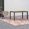 Outsunny Rattan Gartenmöbel-Set khaki Polyethylen B/H/L: ca. 80x74x140 cm – Bild 5