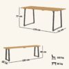 Outsunny Sitzgruppe Holzoptik Holz B/H/L: ca. 76x77x178 cm – Bild 2