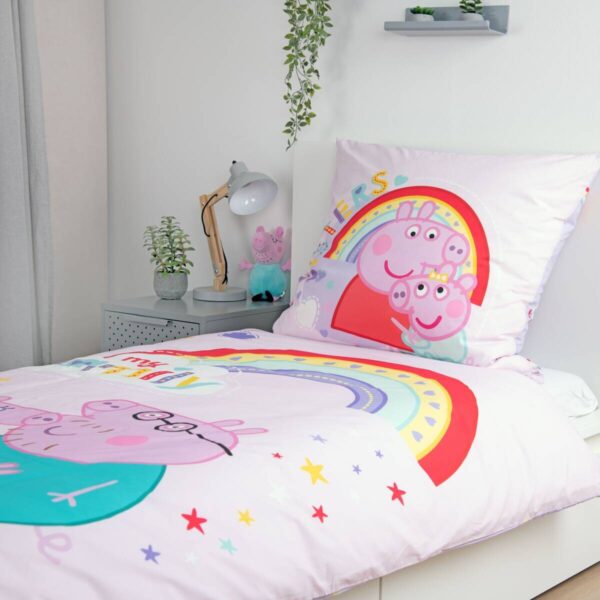 Baumwoll Bettwäsche Peppa Pig bunt Baumwolle – Bild 3