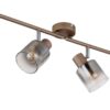 GLOBO Spot 4-flg. Walton 4 kaffee klar Rauch Glas Metall B/H/L: ca. 8x15x70 cm E14 4 Brennstellen – Bild 2