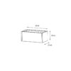 Herstera Garden Pflanzkübel Cube anthrazit Metall B/H/L: ca. 60x25x25 cm – Bild 3
