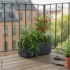 Herstera Garden Pflanzkübel Cube anthrazit Metall B/H/L: ca. 60x25x25 cm – Bild 4