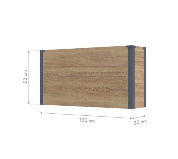 Westmann Pflanzkasten Talus Holzoptik Metall B/H/L: ca. 100x52x25 cm – Bild 3