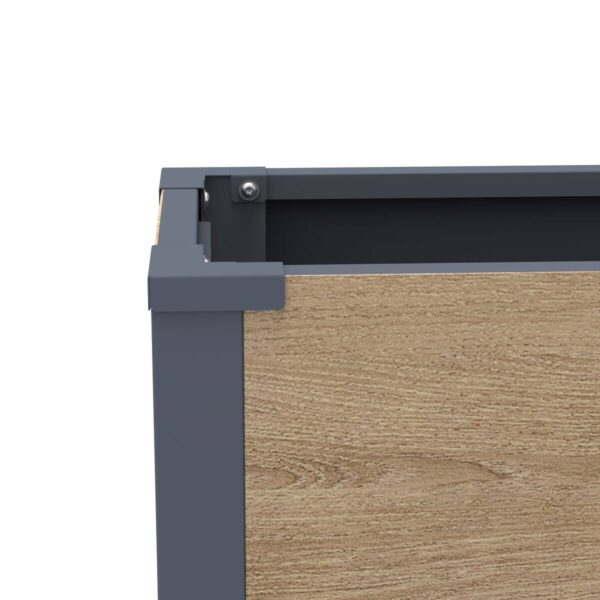 Westmann Pflanzkasten Talus Holzoptik Metall B/H/L: ca. 100x52x25 cm – Bild 5