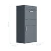 Westmann Paketbox Pavo anthrazit B/H/L: ca. 72x128x45 cm – Bild 2