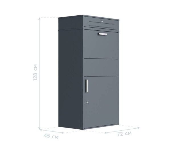 Westmann Paketbox Pavo anthrazit B/H/L: ca. 72x128x45 cm – Bild 2