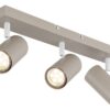 GLOBO Spot 3-flg. Robby sand weiß Metall B/H/L: ca. 41x6x12 cm GU10 3 Brennstellen – Bild 4