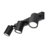 Lamkur Strahler Prisma schwarz Stahl B/H/L: ca. 6,5x16,5x45 cm 3 Brennstellen – Bild 2