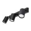 Lamkur Strahler Prisma schwarz Stahl B/H/L: ca. 6,5x16,5x45 cm 3 Brennstellen – Bild 5