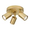 Lamkur Strahler Prisma gold Stahl B/H/L: ca. 18x19,5x18 cm 3 Brennstellen – Bild 2