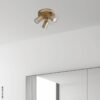 Lamkur Strahler Prisma gold Stahl B/H/L: ca. 18x19,5x18 cm 3 Brennstellen – Bild 4