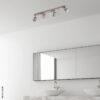Lamkur Strahler Prisma beige Stahl B/H/L: ca. 6,5x16,5x81 cm 4 Brennstellen – Bild 4