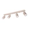 Lamkur Strahler Prisma beige Stahl B/H/L: ca. 6,5x16,5x81 cm 4 Brennstellen – Bild 5
