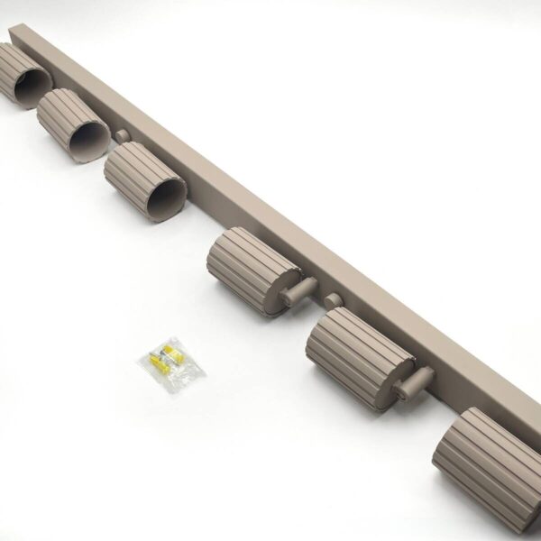 Lamkur Strahler Prisma beige Stahl B/H/L: ca. 6,5x16,5x117 cm 6 Brennstellen – Bild 3