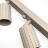 Lamkur Strahler Prisma beige Stahl B/H/L: ca. 6,5x16,5x117 cm 6 Brennstellen – Bild 4