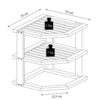 Kesper Kücheneckregal braun Bambus B/H/L: ca. 25x25x28 cm – Bild 3