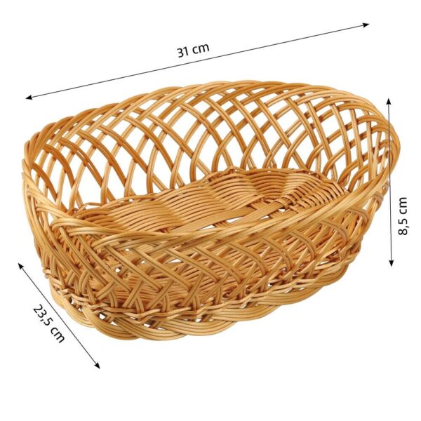 Kesper Brot und Obstkorb braun Kunststoff B/H/L: ca. 23,5x31x16 cm – Bild 2