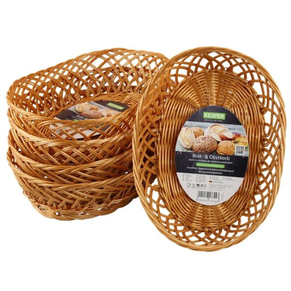 Kesper Brot und Obstkorb braun Kunststoff B/H/L: ca. 23,5x31x16 cm – Bild 3