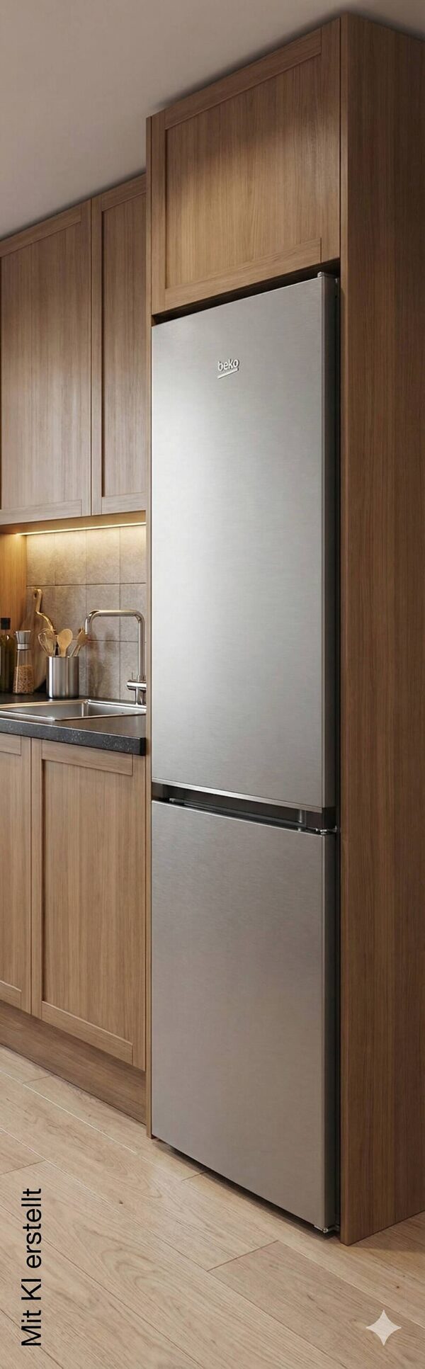 Beko Kühl-/Gefrierkombination B3RCSO255XB Inox B/H/T: ca. 54x177x55 cm – Bild 3