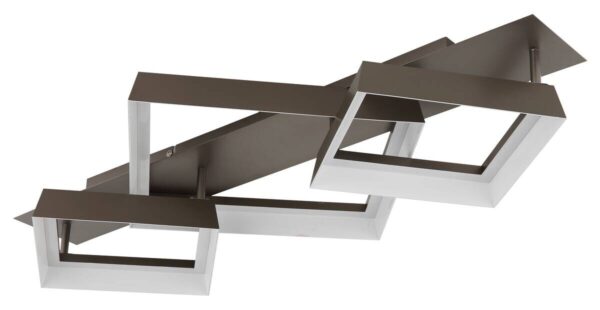 GLOBO Deckenleuchte kaffee Kunststoff Metall B/H/L: ca. 49,5x12x85 cm 1 Brennstellen – Bild 4
