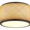 GLOBO Deckenleuchte mattschwarz natur Metall Bambus H/D: ca. 19,2x38 cm 1 Brennstellen GLOBO Deckenleuchte mattschwarz natur Metall Bambus H/D: ca. 19,2x38 cm 1 Brennstellen – Bild 3