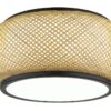 GLOBO Deckenleuchte mattschwarz natur Metall Bambus H/D: ca. 19,2x38 cm 1 Brennstellen GLOBO Deckenleuchte mattschwarz natur Metall Bambus H/D: ca. 19,2x38 cm 1 Brennstellen – Bild 5