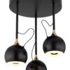 GLOBO Deckenleuchte mattschwarz gold Metall H/D: ca. 42x32,5 cm 1 Brennstellen – Bild 4