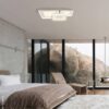 GLOBO LED-Deckenleuchte sand weiß Opal Metall Kunststoff B/H/L: ca. 45,5x10x65 cm 1 Brennstellen – Bild 3