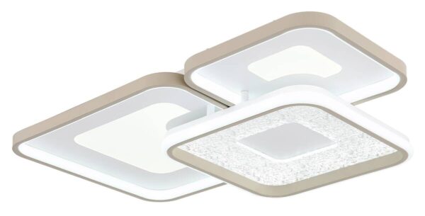 GLOBO LED-Deckenleuchte sand weiß Opal Metall Kunststoff B/H/L: ca. 45,5x10x65 cm 1 Brennstellen – Bild 5