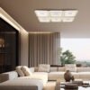 GLOBO LED-Deckenleuchte Opal sand weiß Kunststoff Metall B/H/L: ca. 67x7,8x100,1 cm 1 Brennstellen – Bild 3