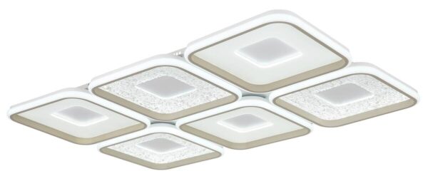 GLOBO LED-Deckenleuchte Opal sand weiß Kunststoff Metall B/H/L: ca. 67x7,8x100,1 cm 1 Brennstellen – Bild 4