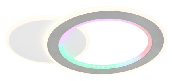 GLOBO LED-Deckenleuchte Opal weiß Metall Kunststoff B/H/L: ca. 38x4x51 cm 1 Brennstellen – Bild 4