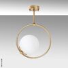 Opviq Deckenleuchte Dolunay-3903 gold B/H/T/L: ca. 26x39x15x26 cm E27 1 Brennstellen – Bild 4