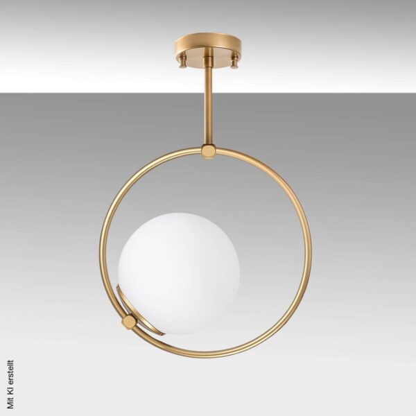 Opviq Deckenleuchte Dolunay-3903 gold B/H/T/L: ca. 26x39x15x26 cm E27 1 Brennstellen – Bild 4