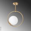 Opviq Deckenleuchte Dolunay-3903 gold B/H/T/L: ca. 26x39x15x26 cm E27 1 Brennstellen – Bild 5